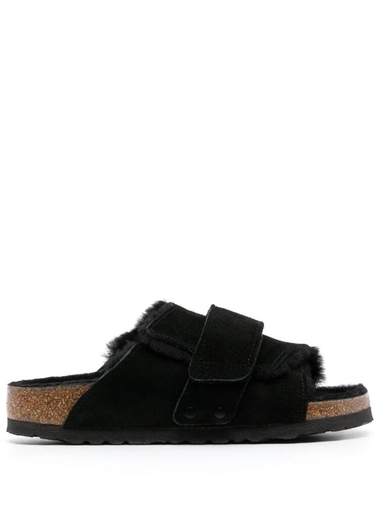 Birkenstock Kyoto shearling suede sandals - Black Cover