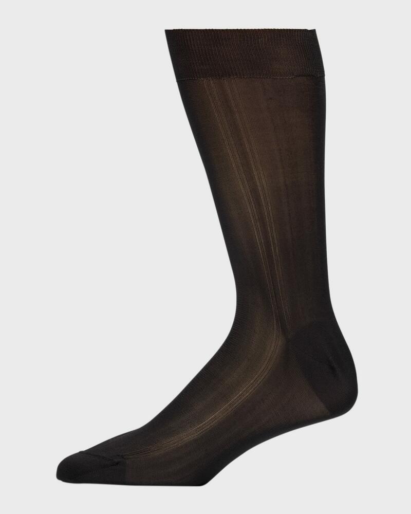 Brioni Men's Calza Corta Silk Crew Socks Cover