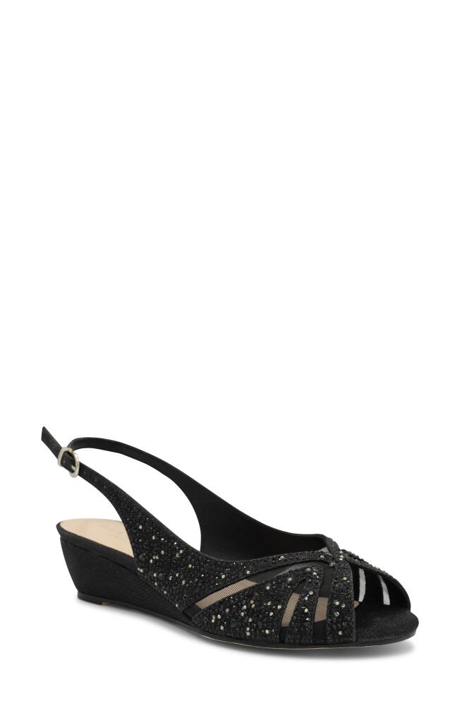 Paradox London Pink Jocelyn Slingback Wedge Sandal in Black Cover