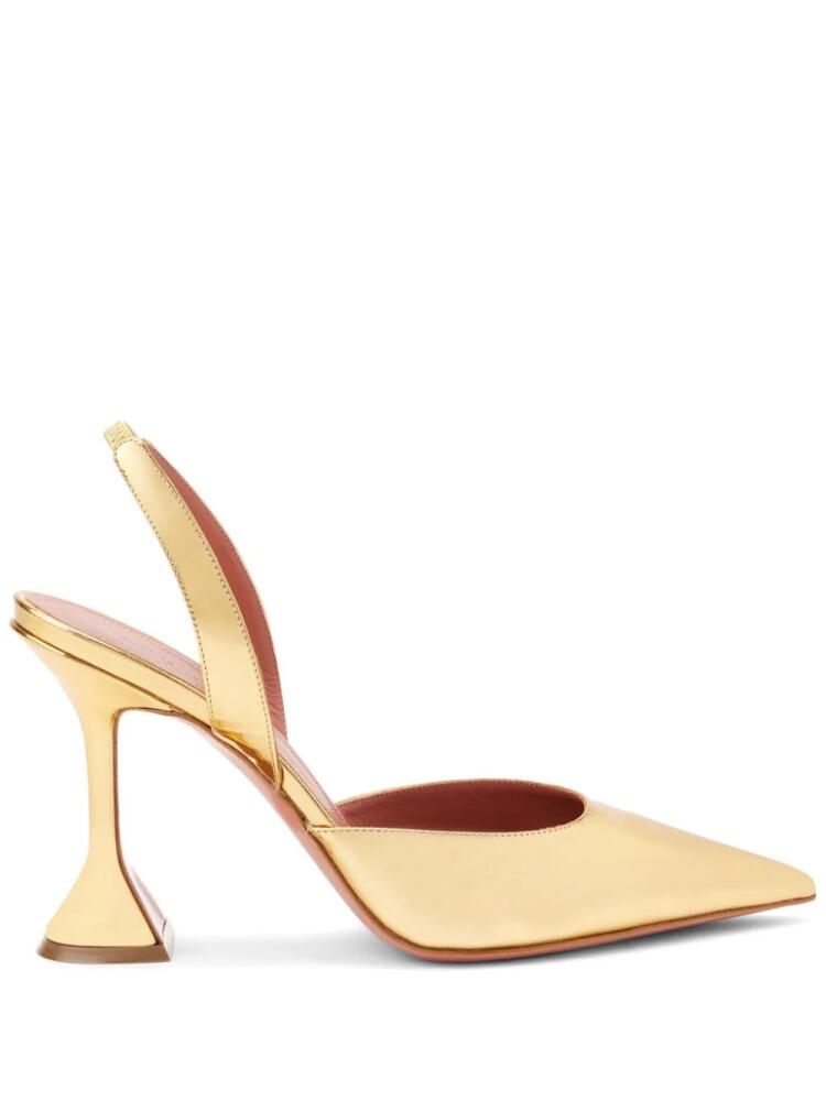 Amina Muaddi Holli 95 slingback pumps - Gold Cover