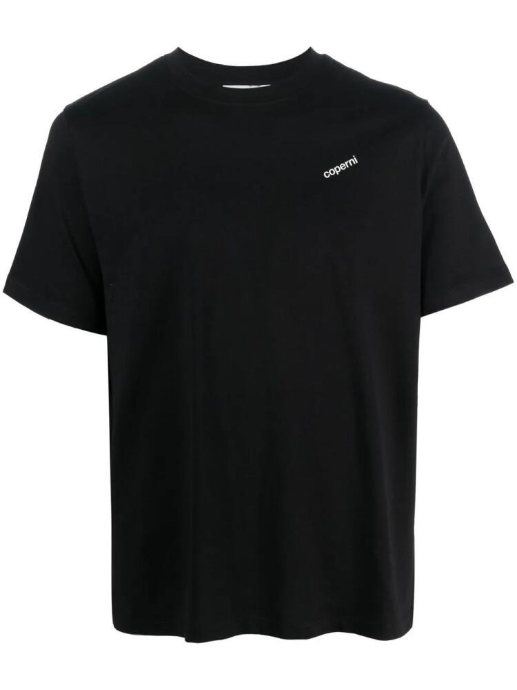 Coperni embroidered-logo short-sleeve T-shirt - Black Cover