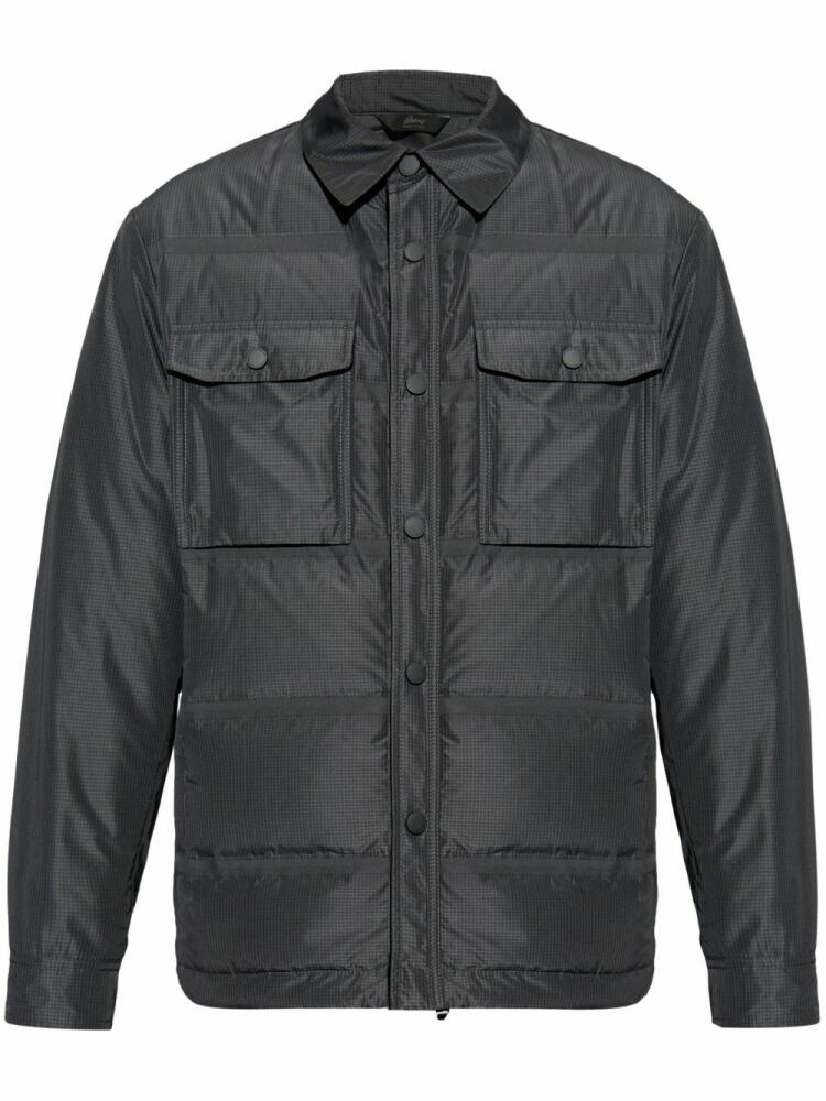 Brioni padded bomber jacket - Grey Cover