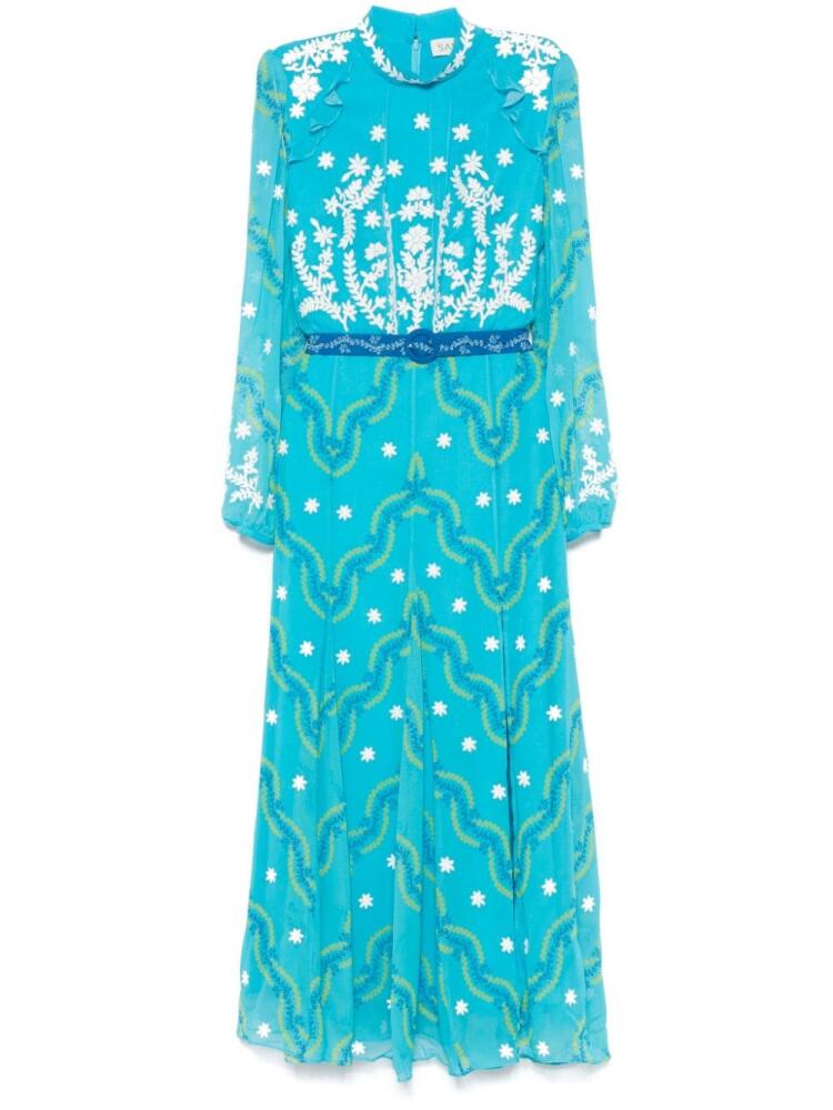 Saloni Jacqui B maxi dress - Blue Cover