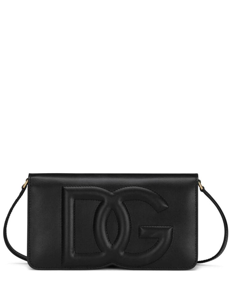 Dolce & Gabbana DG-logo leather shoulder bag - Black Cover