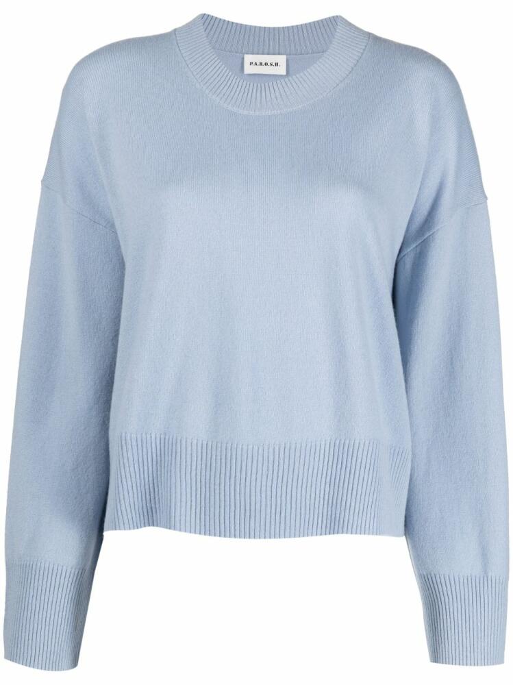 P.A.R.O.S.H. round-neck cashmere jumper - Blue Cover