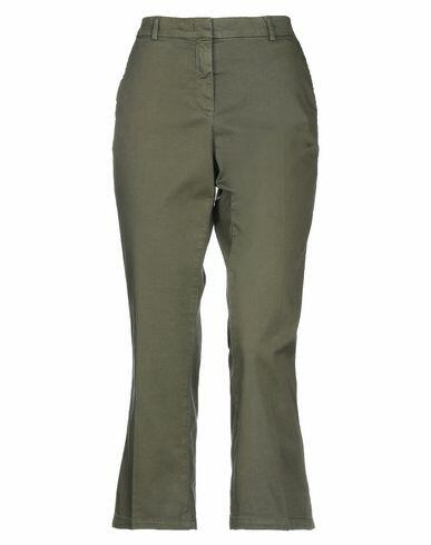 19.70 Nineteen Seventy Woman Pants Military green Cotton, Elastane Cover