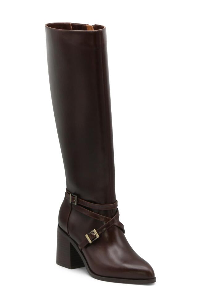 Charles David Jacoby Knee High Boot in Cognac Leather Cover