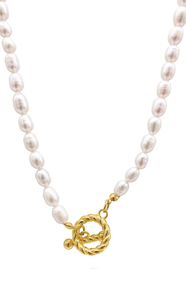 st. Moran Julien Freshwater Pearl Toggle Necklace in White Cover