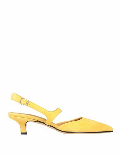 Pomme D'or Woman Pumps Yellow Soft Leather Cover