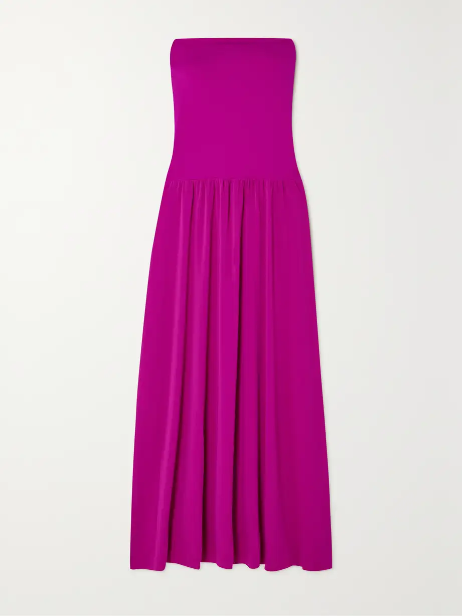 Eres - Oda Strapless Stretch-jersey Maxi Dress - Pink Cover