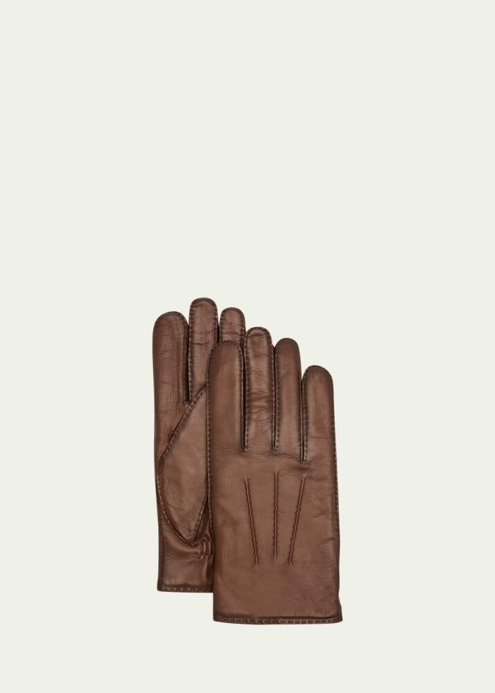 Agnelle Men's Patina Leather Gloves Cover