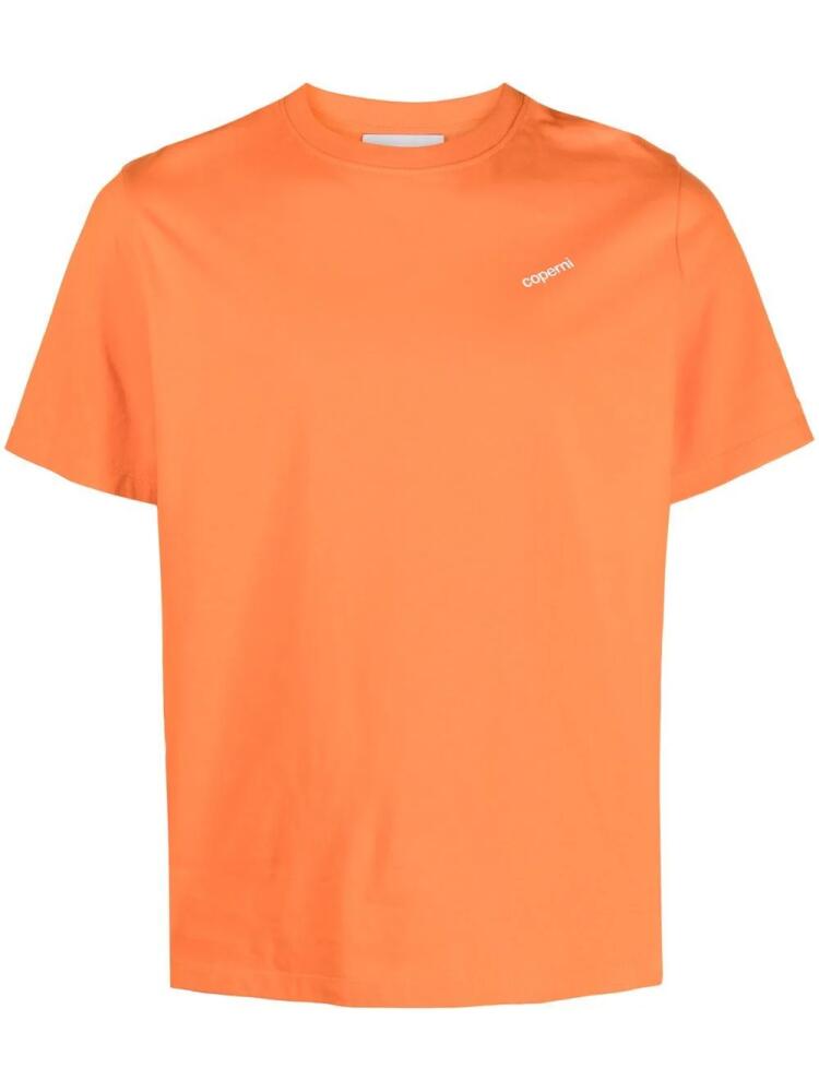 Coperni logo-print cotton T-shirt - Orange Cover