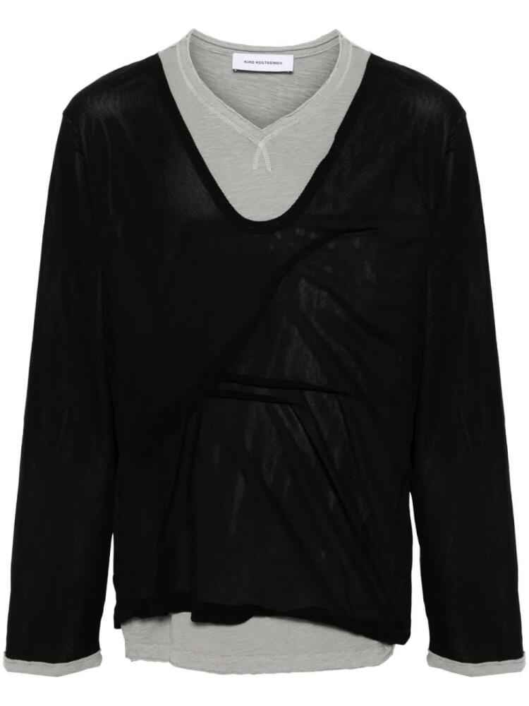 Kiko Kostadinov mesh long-sleeve sweater - Black Cover