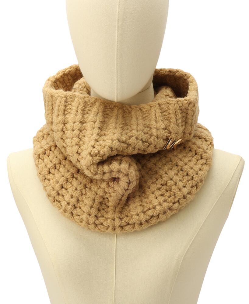 Michael Michael Kors Women's Logo Detail Super Chunk Neck Warmer - Dark Camel Cover