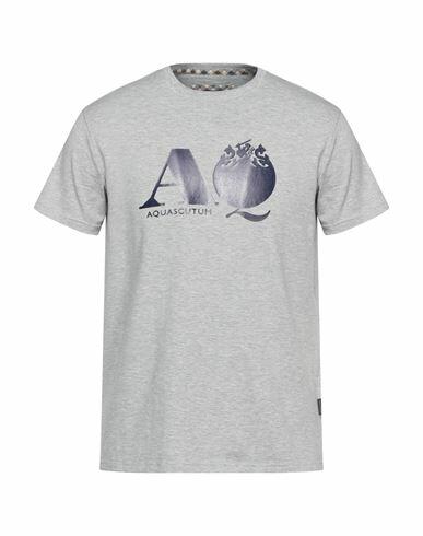 Aquascutum Man T-shirt Light grey Cotton, Elastane Cover