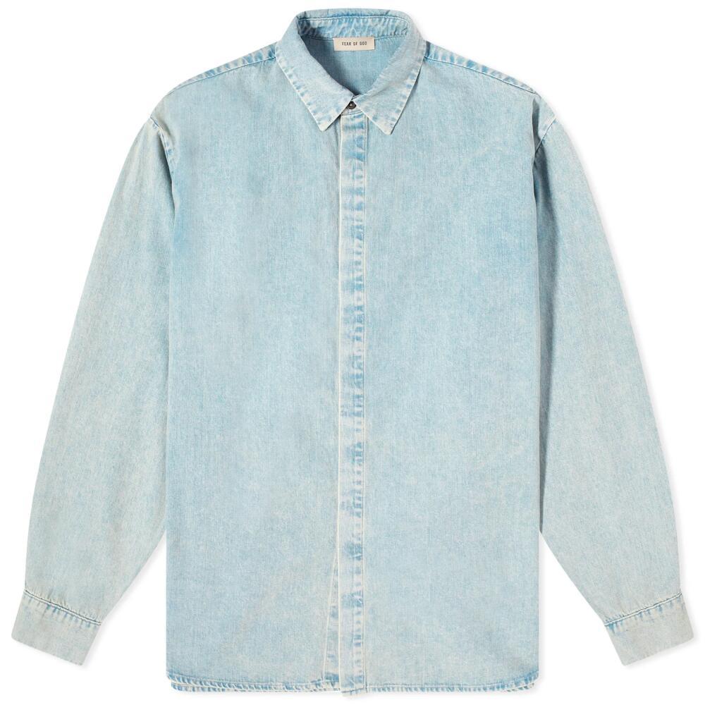 Fear of God Men's 8th Denim Shirt in Light Indigo Cover