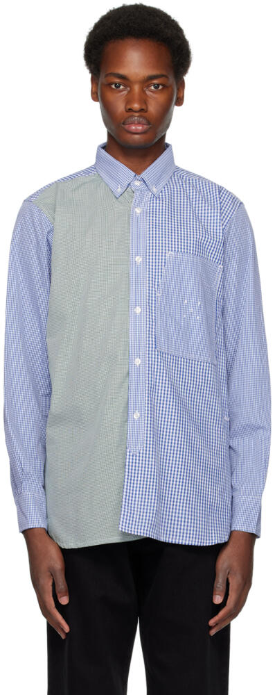 Pop Trading Company Blue & Green Checked Shirt Cover