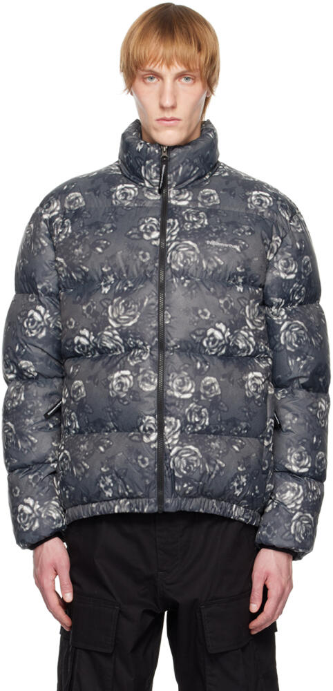 thisisneverthat Gray Flower Down Jacket Cover