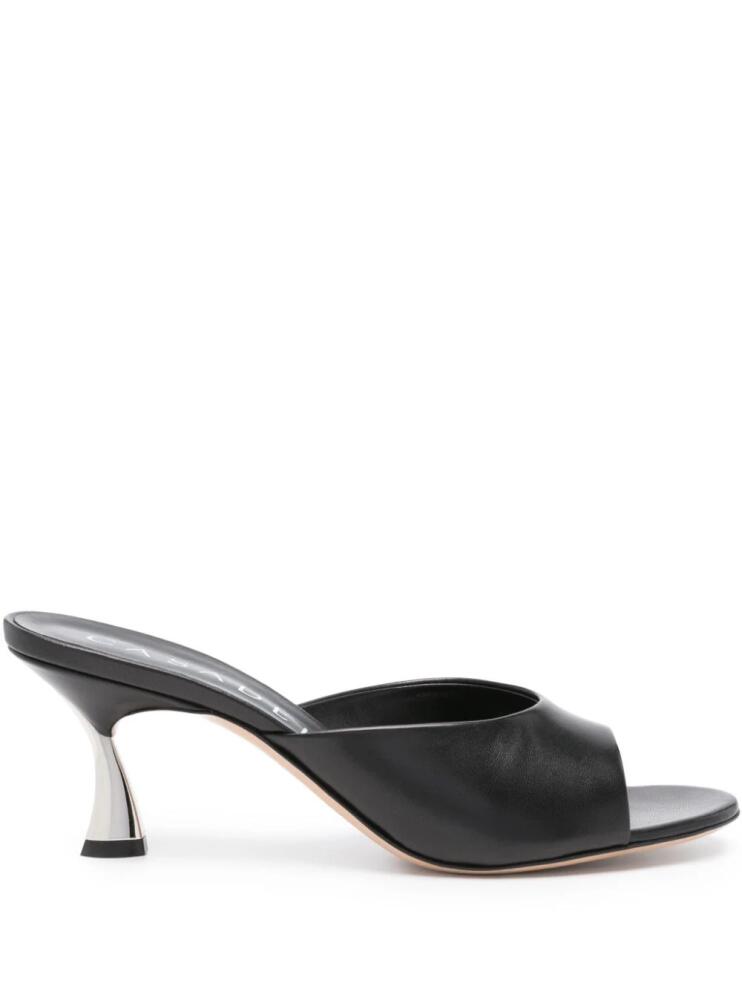 Casadei Geraldine 50mm leather mules - Black Cover