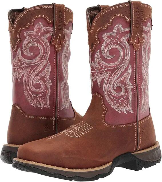 Durango Lady Rebel 10 WP Composite Square Toe (Briar Brown/Rusty Red) Cowboy Boots Cover