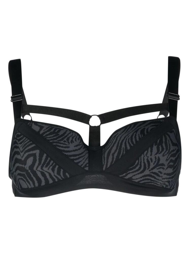 Marlies Dekkers Wing Power zebra-print bra - Black Cover