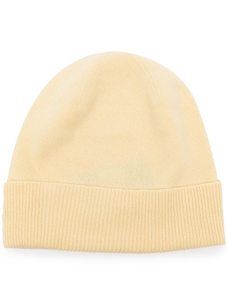 Pringle of Scotland ribbed double-layer beanie - Yellow Cover