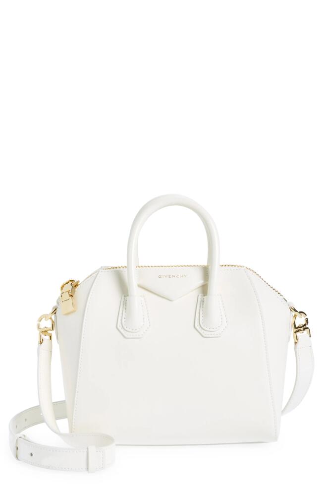 Givenchy Mini Antigona Leather Satchel in Ivory Cover