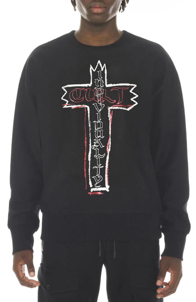 Cult of Individuality Graphic Cotton French Terry Sweatshirt in Black Cover