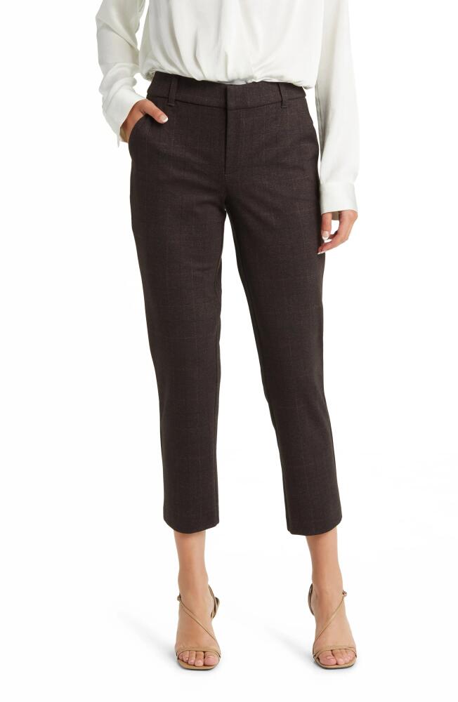 Wit & Wisdom 'Ab'Solution Houndstooth High Waist Ankle Straight Leg Pants in Cold Brew Cover