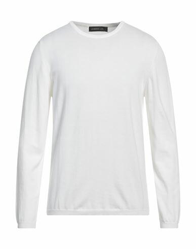 Lamberto Losani Man Sweater White Cotton Cover