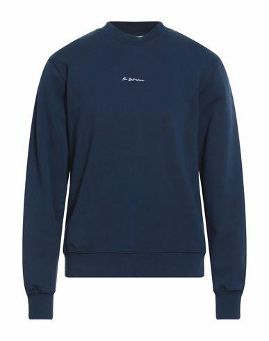 Han Kjøbenhavn Man Sweatshirt Navy blue Cotton Cover