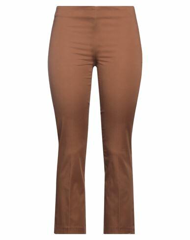 Kate By Laltramoda Woman Pants Brown Cotton, Elastane Cover