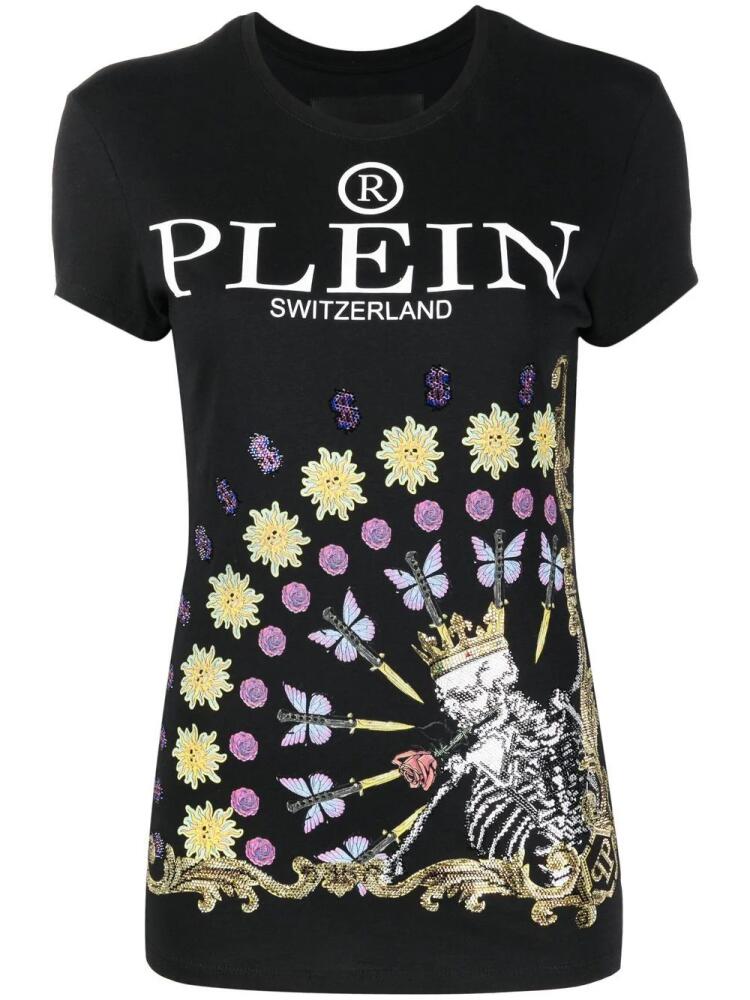 Philipp Plein skeleton-print round neck T-shirt - Black Cover