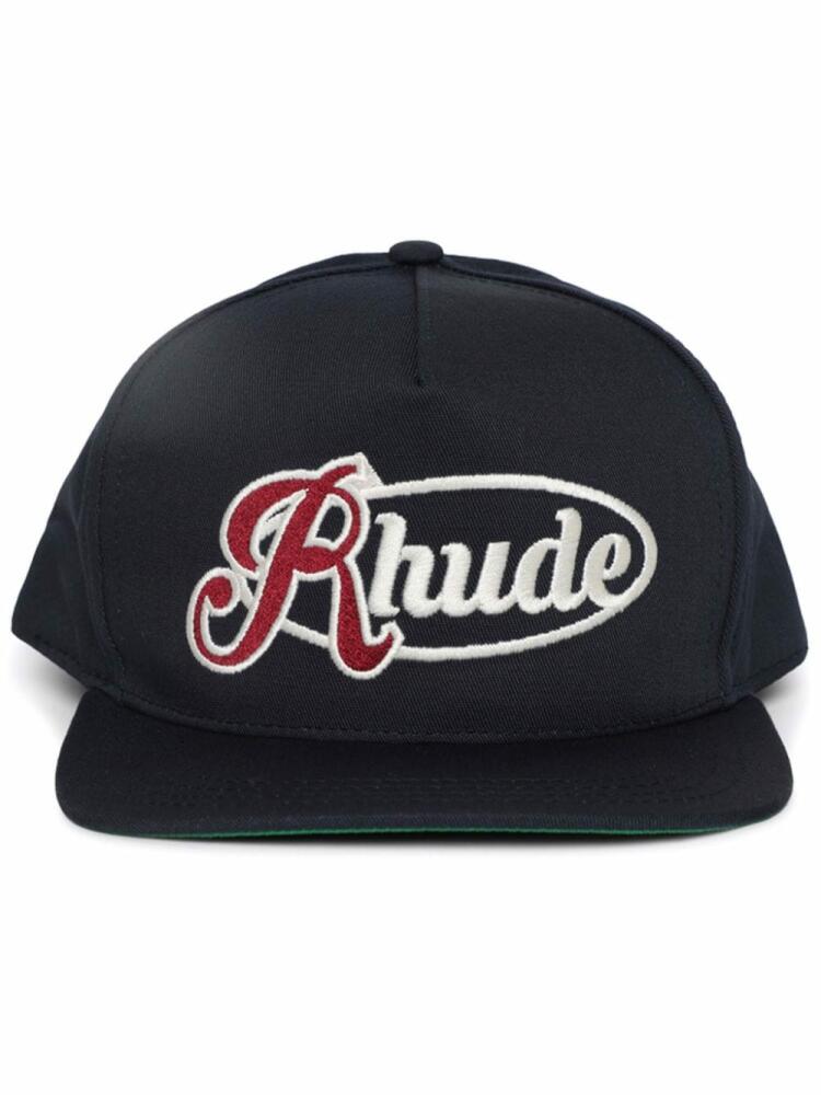 RHUDE Scrip-embroidered baseball cap - Blue Cover