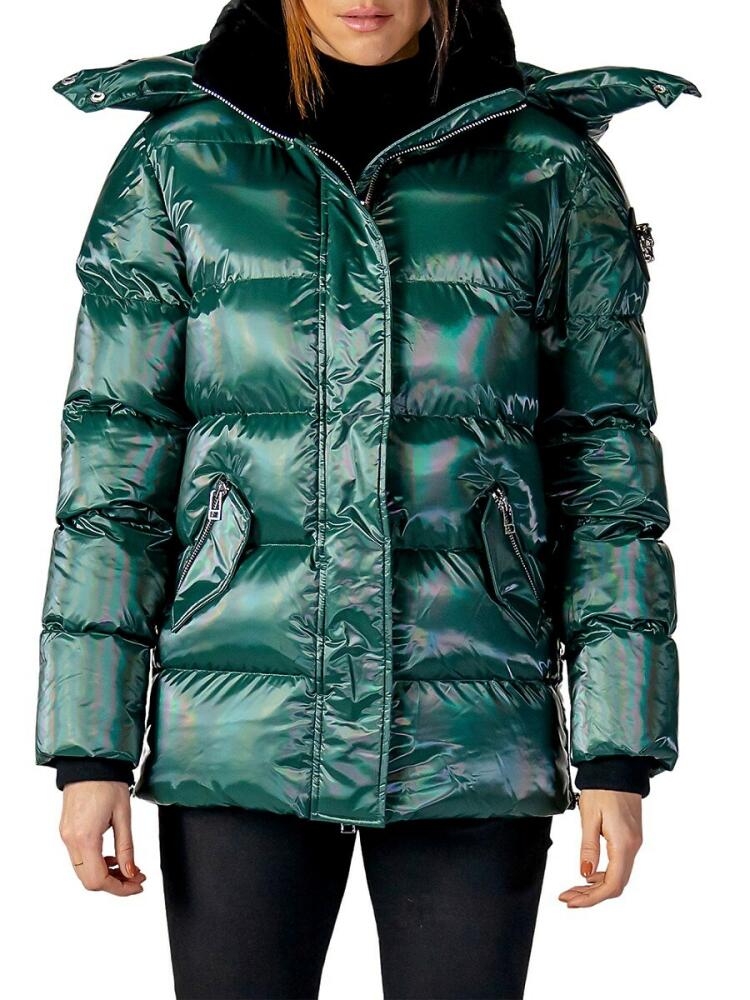 Woodpecker Women's Bumnester Faux Fur Lined Puffer Coat - Avocado Cover