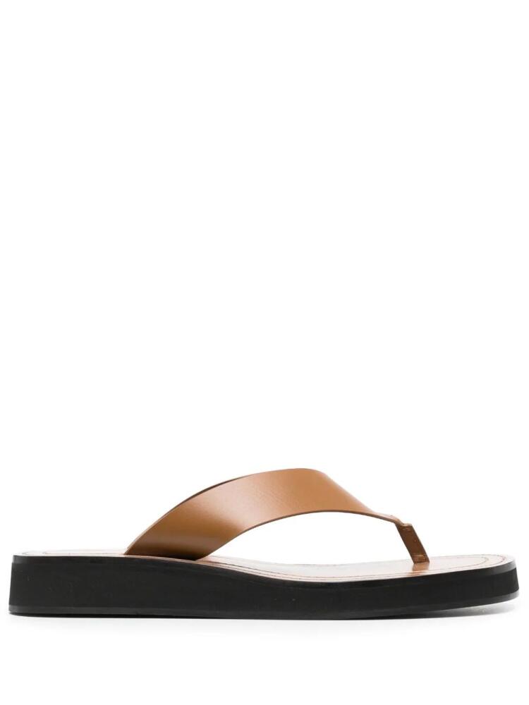 The Row leather flip flops - Neutrals Cover