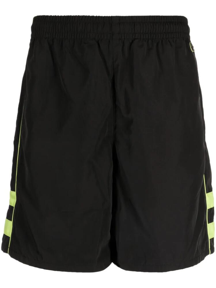 Lacoste logo-embroidered striped track shorts - Black Cover