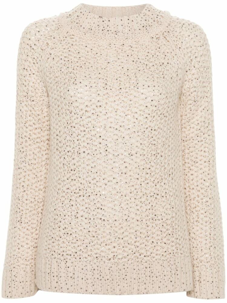 Ermanno Scervino crystal-embellished jumper - Neutrals Cover