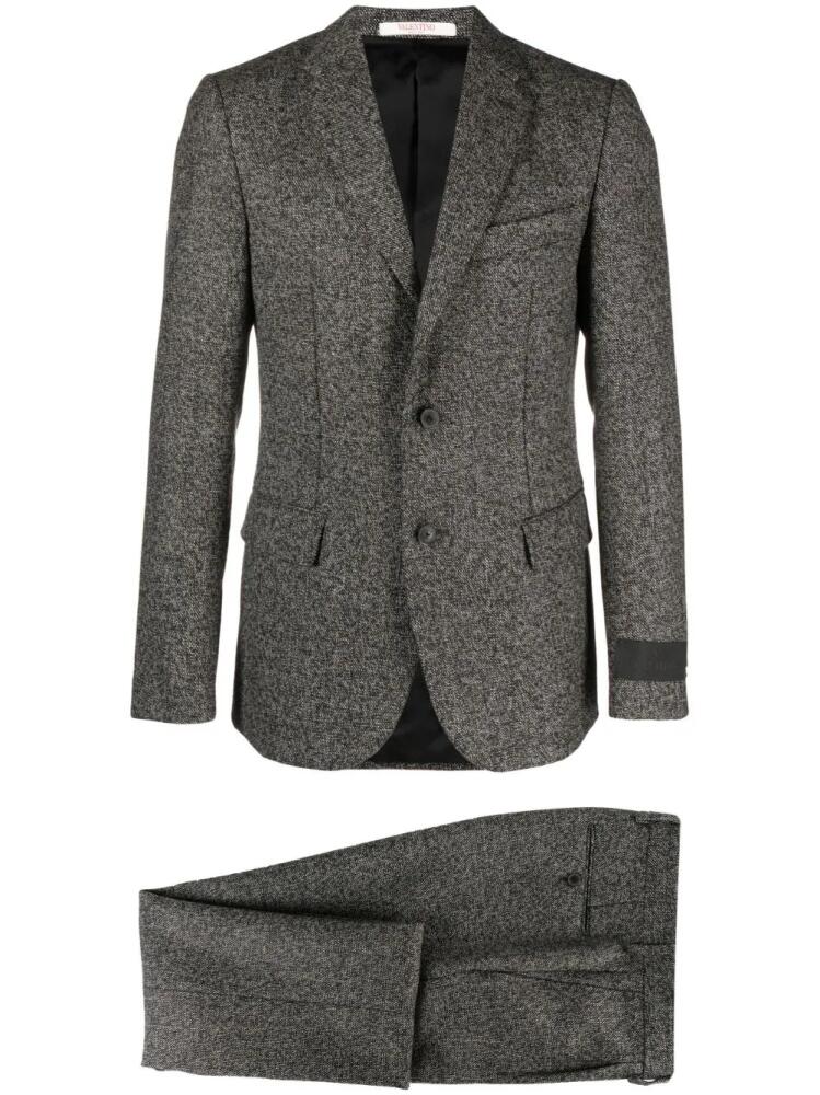 Valentino Garavani single-breasted tweed suit - Grey Cover