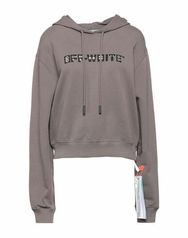 Off-white Woman Sweatshirt Dove grey Cotton, Elastane Cover