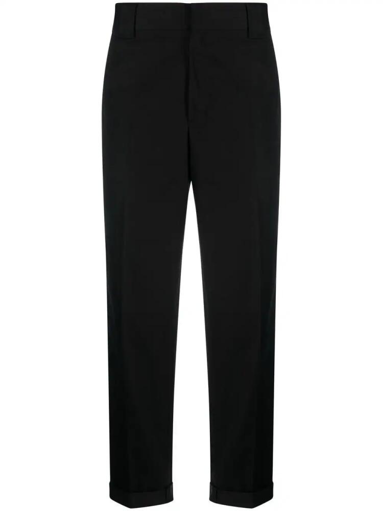 Golden Goose logo-patch straight-leg trousers - Black Cover