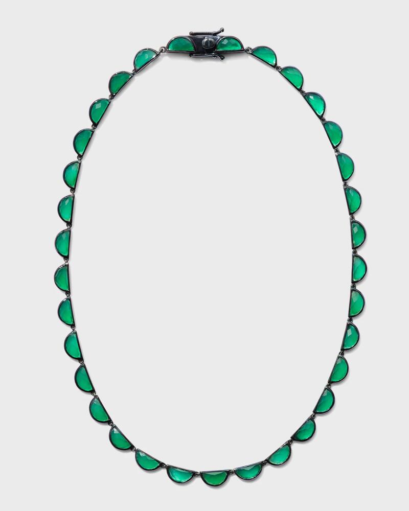 NAKARD Large Scallop Riviere Necklace in Green Onyx Cover