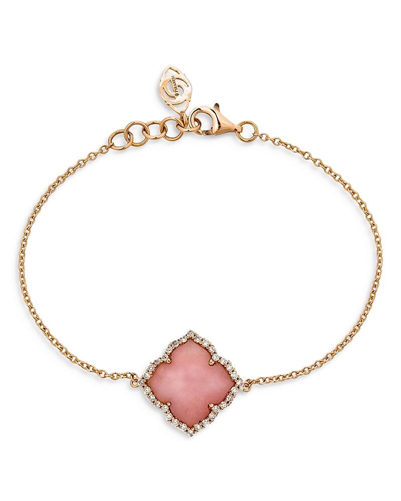 Piranesi 18K Rose Gold Capri Fiore Bracelet with Pink Opal and Diamonds Cover