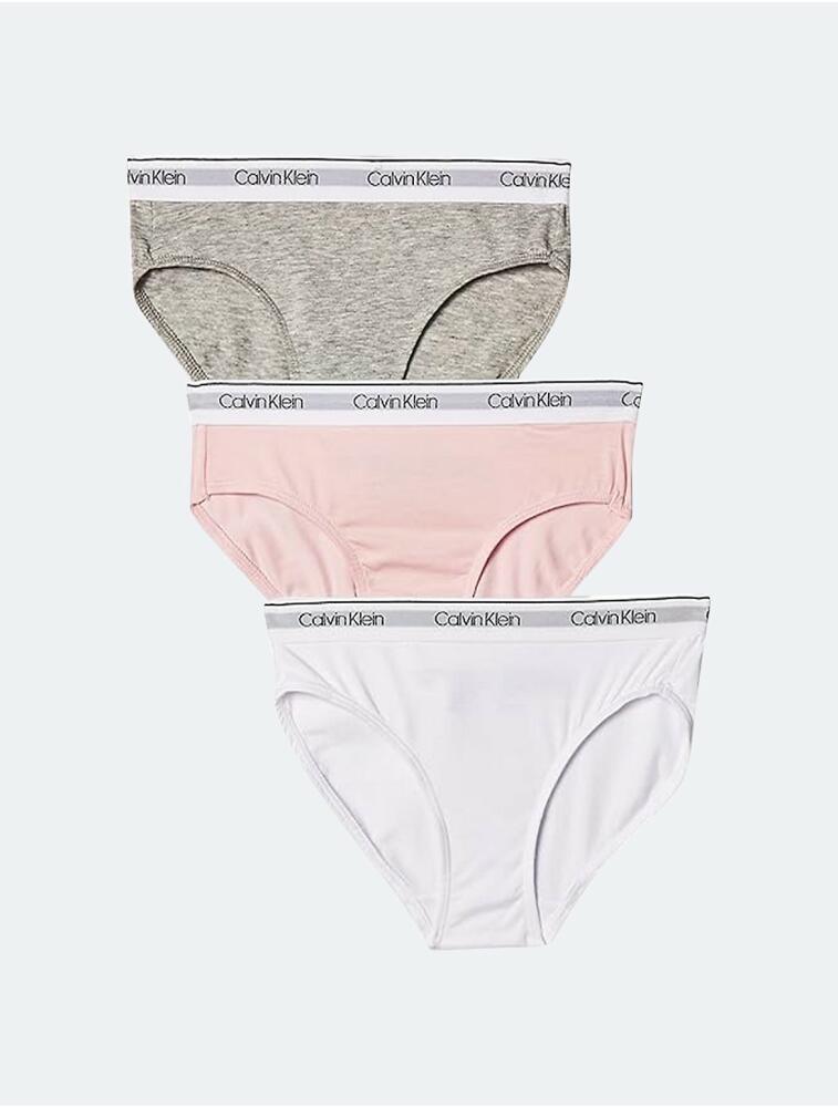 Calvin Klein Girls' Girls Modern Cotton 3-Pack Bikini - Pink Cover