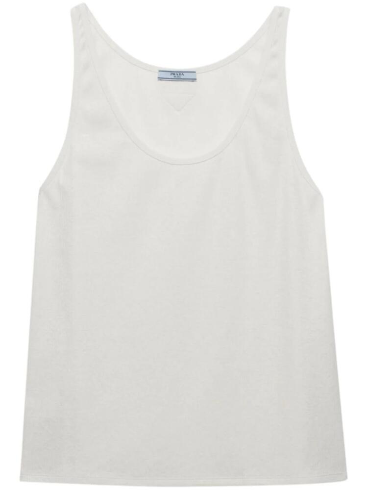 Prada ribbed knit tank top - Neutrals Cover