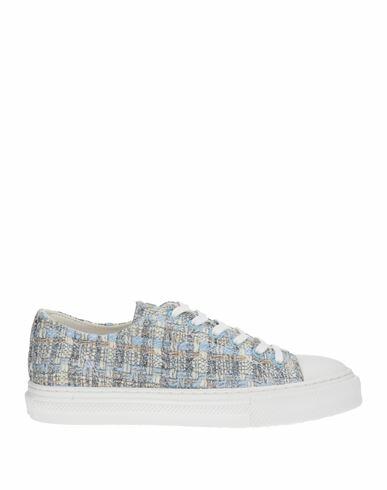 Stuart Weitzman Woman Sneakers Sky blue Textile fibers Cover