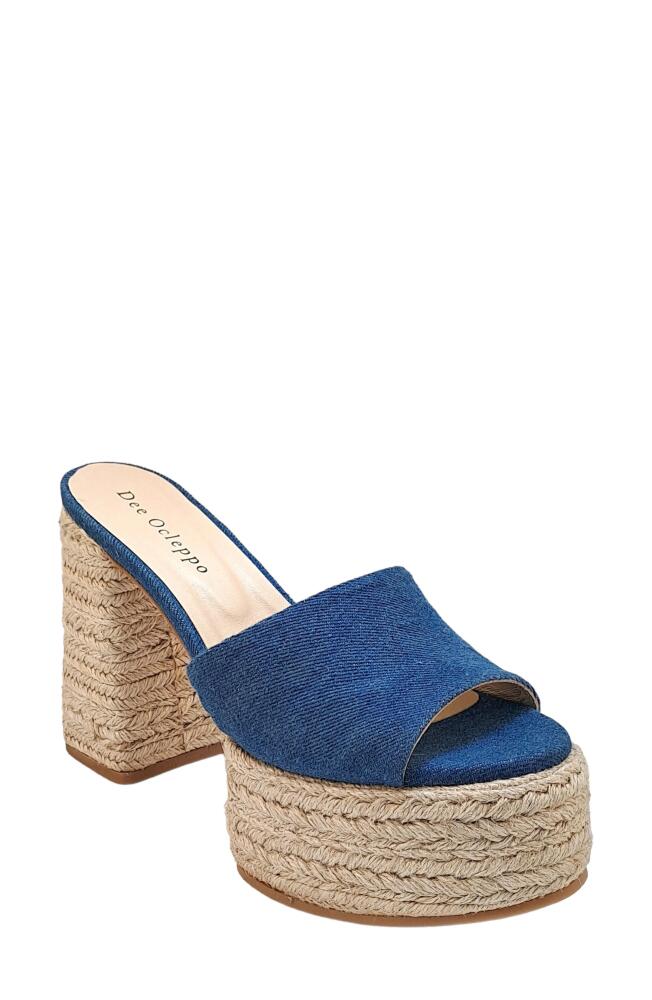 Dee Ocleppo Sunset Platform Espadrille Sandal in Blue Denim Cover