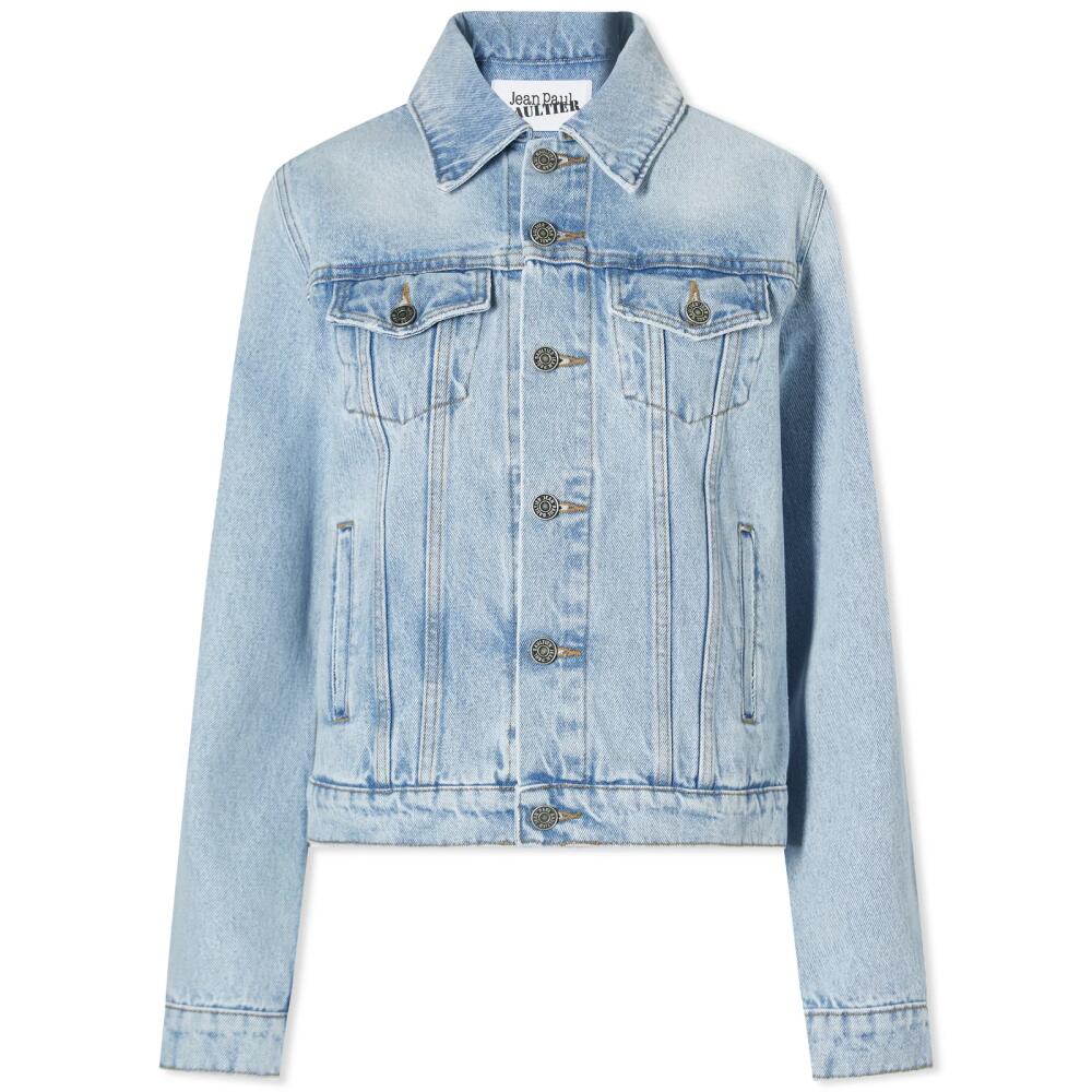 Jean Paul Gaultier Women's Logo Denim Jacket in Light Blue/White Cover