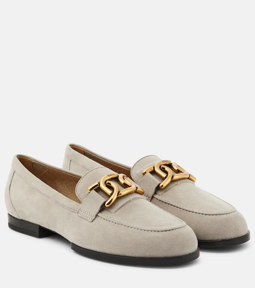 Tod's Embellished suede loafers Cover