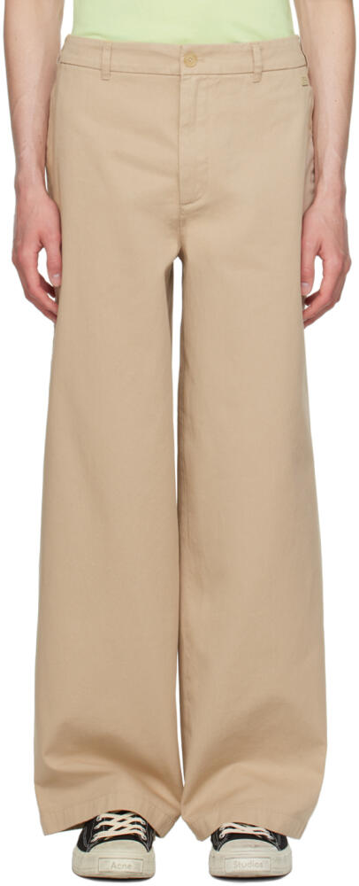 Acne Studios Beige Patch Trousers Cover